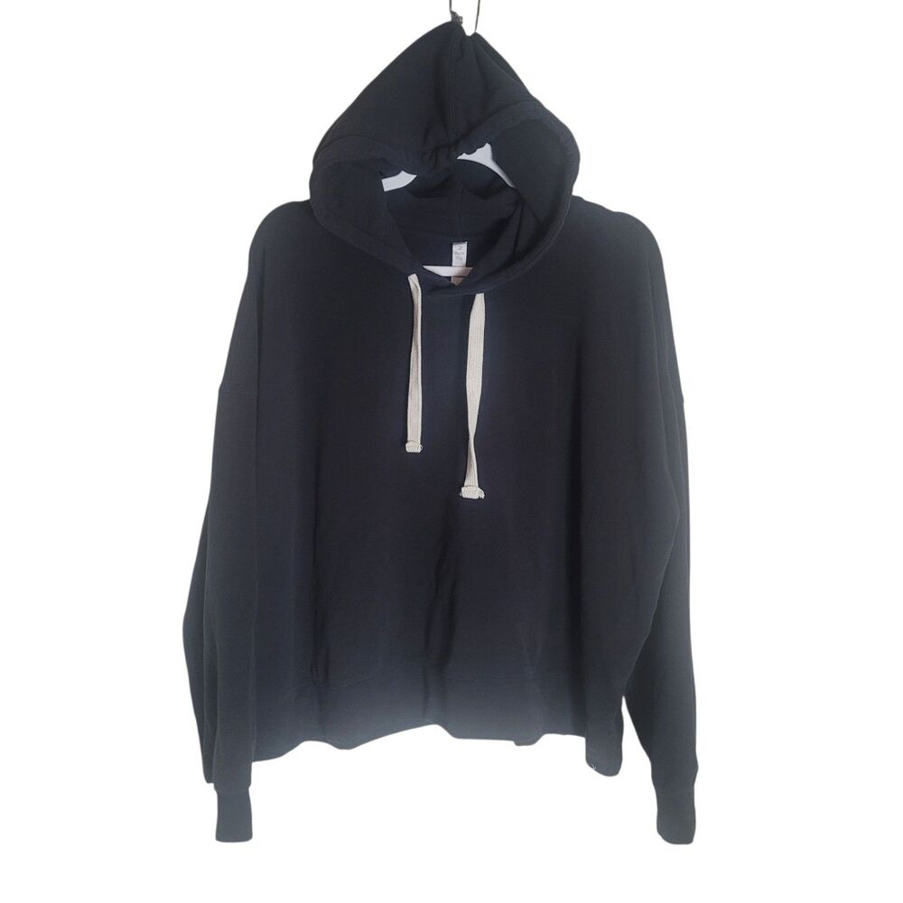 Glyder Vintage Oversized Cropped Hoodie Women Plus Size 2X Black Soft Athleisure